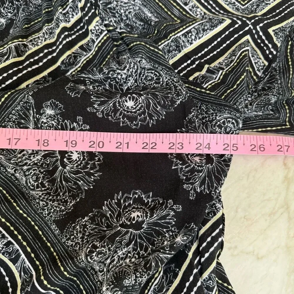 Free People Women's Walking On a Dream Tunic Top Long Sleeve Black Size L NWT